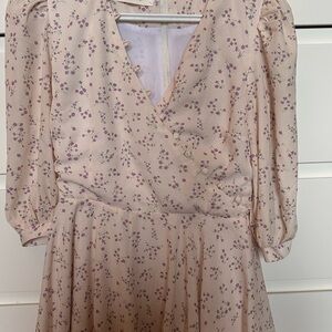 Floral Pink Wrap Dress